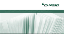 Desktop Screenshot of pfleiderer-spezialpapiere.com